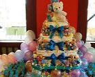 	teddy bear diaper cake