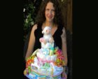 Bright & Cheerful Lamb Diaper Cake