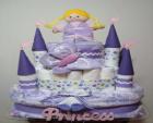 purple princess palace diaper cake