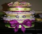 spring theme diaper cake for a girl