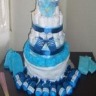 Cute Blue Boy Diaper Cake