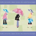 Mod Mom Baby Shower Plastic Tablecover