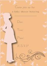pregnant silhouette shower invites