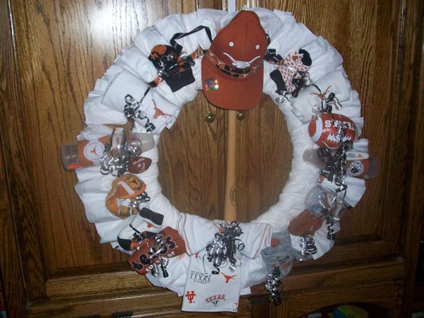 texas longhorn baby wreath