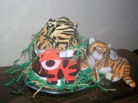 tiger diaper cake