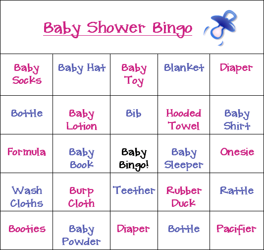 bingo baby shower games cards bingo baby shower games cards