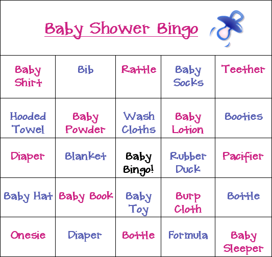 cutest baby shower bingo cards cutest baby shower bingo cards
