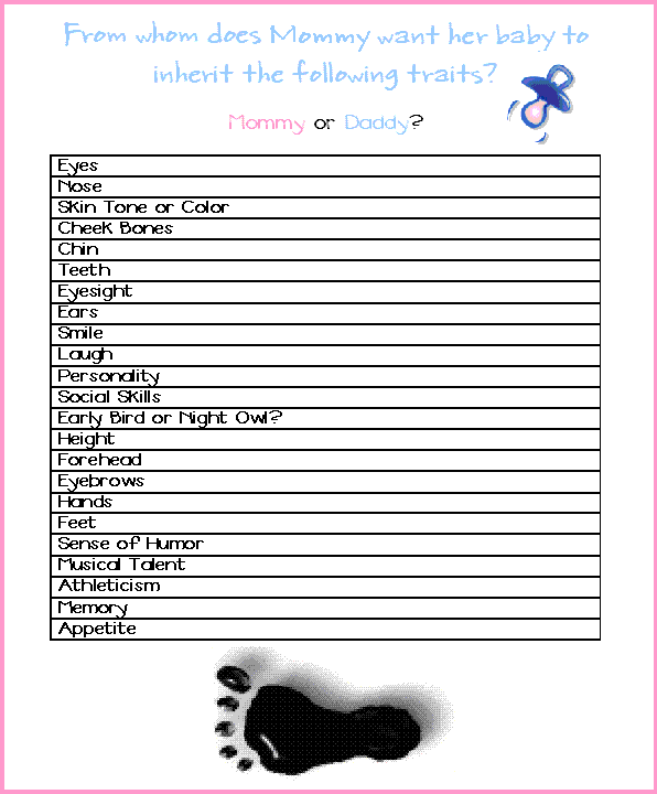 Printable baby shower games & virtual baby shower ideas