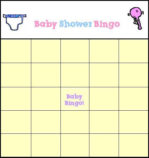 free baby shower bingo game 