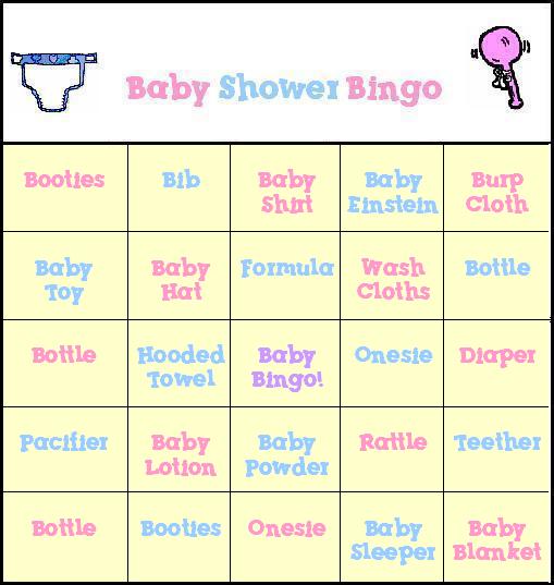 Baby Shower Bingo! Free printable baby shower bingo cards