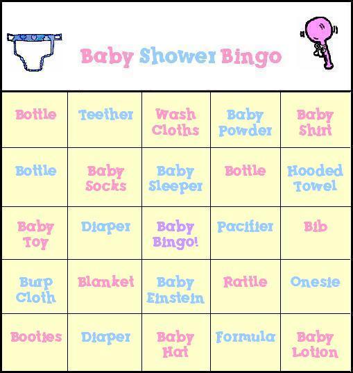 Printable 40 Free Printable Baby Shower Bingo Cards