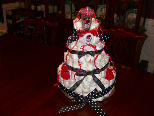 Football diaper cake