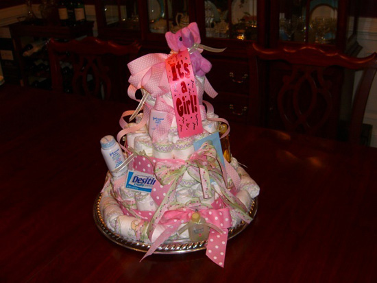 Football diaper cake