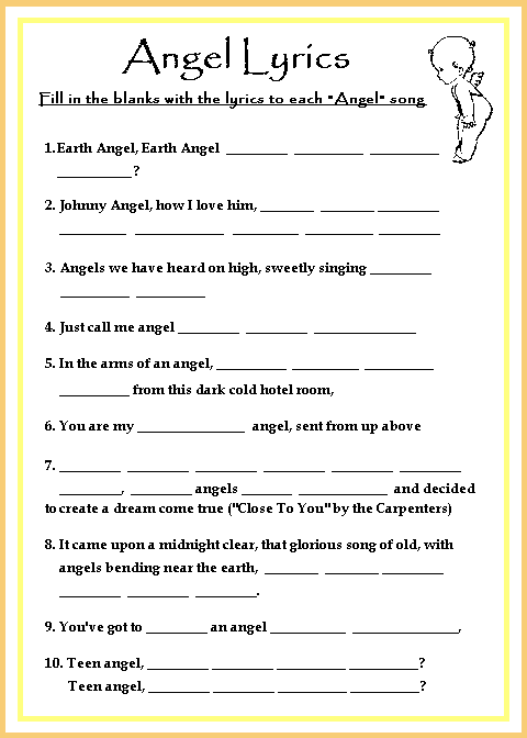 angel baby shower game