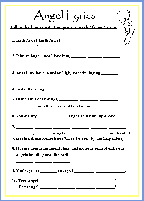 Boy Angel Baby Shower Game