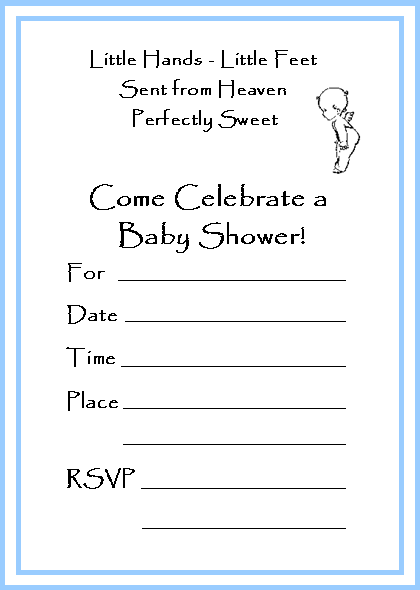 angel baby shower invitation