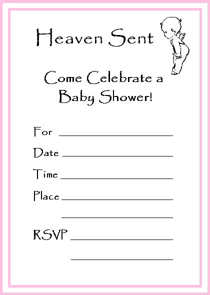 angel baby shower invitations
