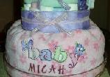 Pink & Green diaper cake