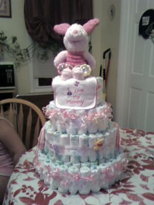 baby girl diaper cakes