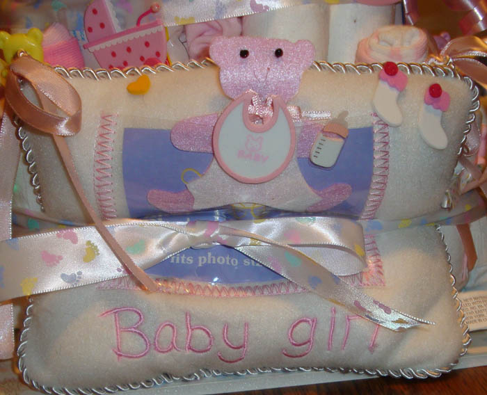 baby girl diaper cake