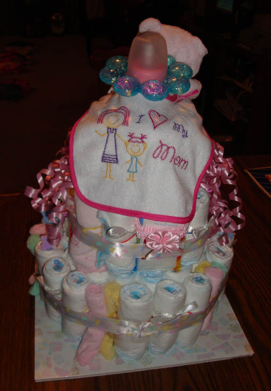 Baby Girl Diaper Cake