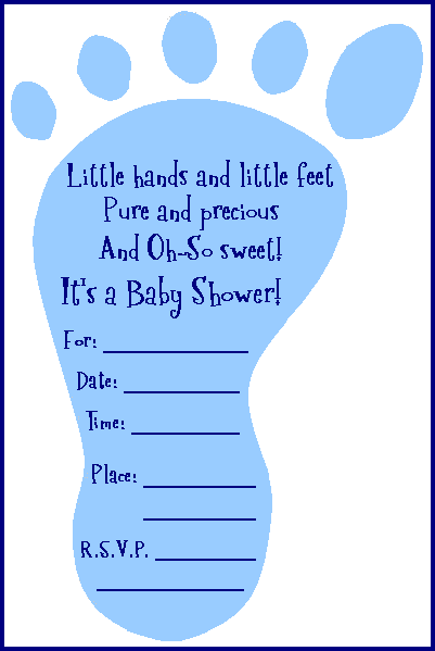 Free & Adorable Baby Shower Footprint Invitation!