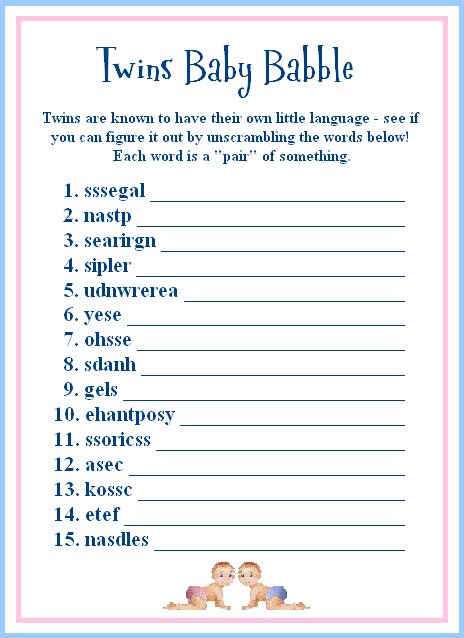 Baby Shower Games Baby Shower Games