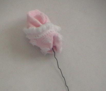 how to make baby sock flower