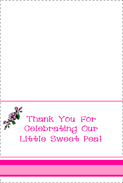 thank you card. baby shower thank you card