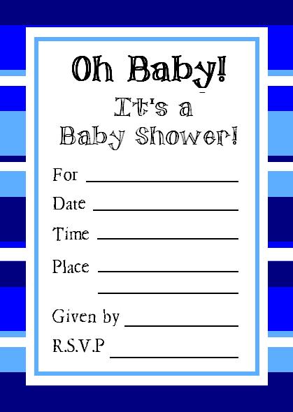 Free printable baby shower invitations