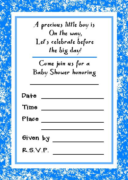Baby Boy Shower Invitations