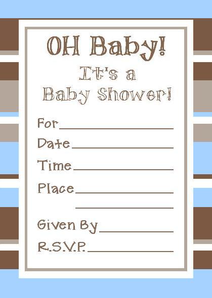 Cute baby shower invitation card