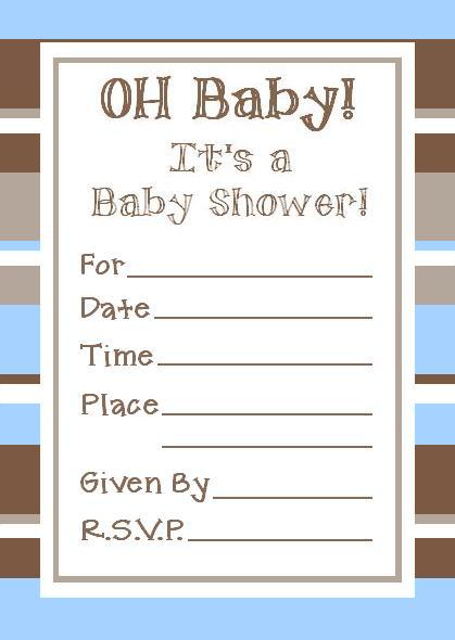 Cute baby shower invitation card. Another printing option: If you have 