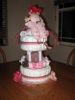 Creative diaper cake