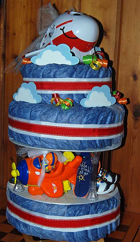 Denim Diaper Cake