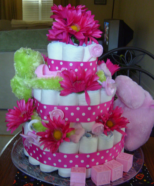 Flower Diaper Cake