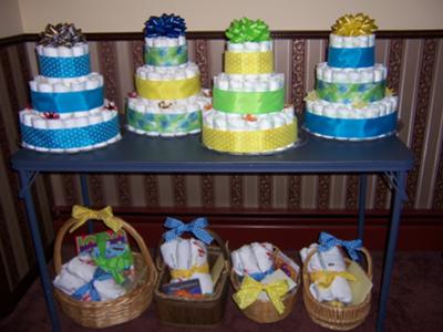 Easy Birthday Cakes on Four Classic  Easy Diaper Cakes