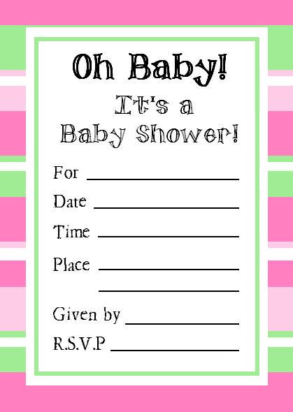 Cute & Free Printable Baby Shower Invitations