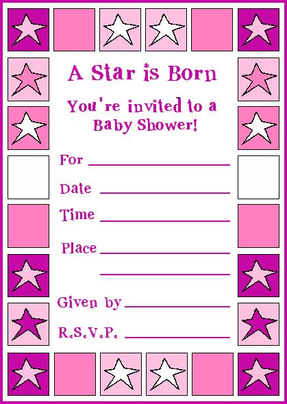 Free baby shower invitation template