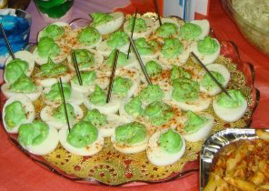 green eggs baby shower appetizers