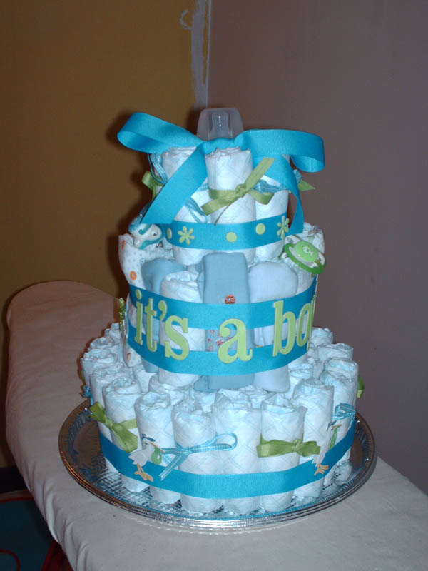 Picture of boy diaper cake