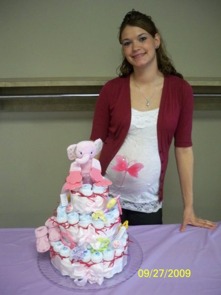 Its a girl diaper cake