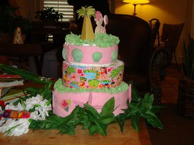 Side view of cake