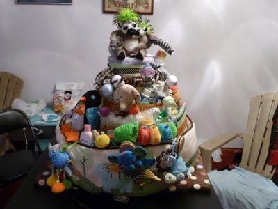 Jungle Diaper Cake