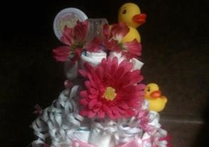 little girl diaper cake