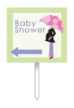 Mod Mom Baby Shower Yard Sign