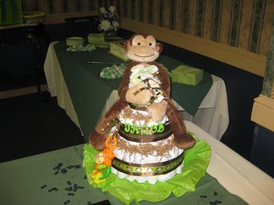 Diaper Cakes  Boys on Little Boys Monkey Diaper Cake