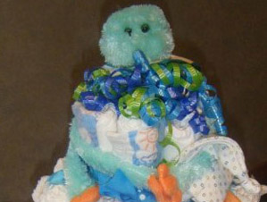 	monkey diaper cake