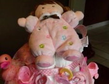 Pretty in Pink Diaper Cake