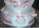 Pretty In Pink Diaper Cake